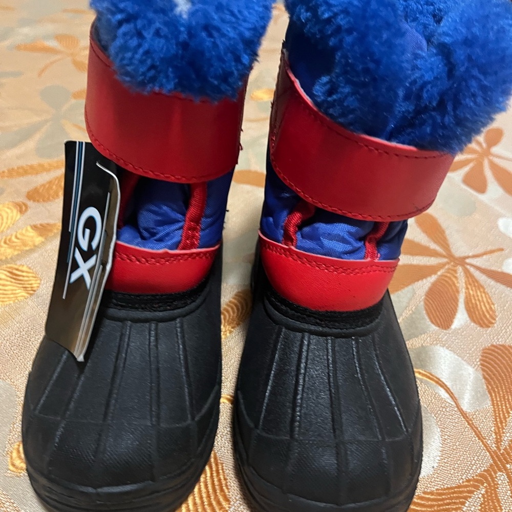 GX Blue and Red Winter Boots